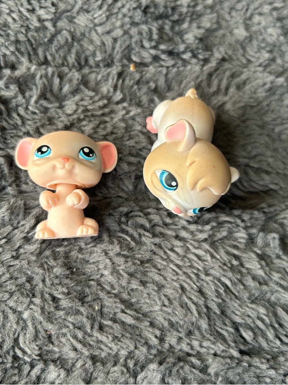 Authentic LPS Lot: #102 Pink Standing Mouse & #288 Tan Guinea Pig